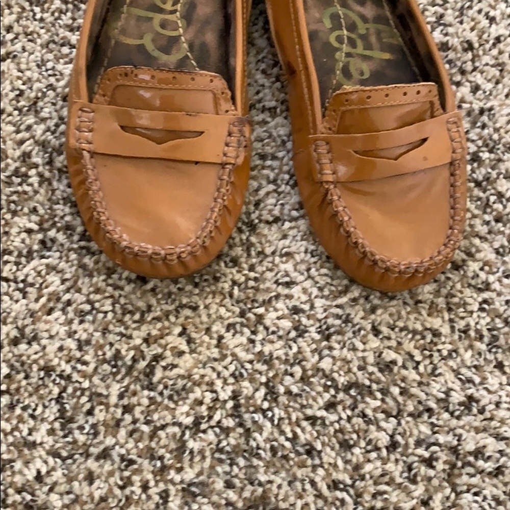 Sam Edelman tan blight brown penny loafers